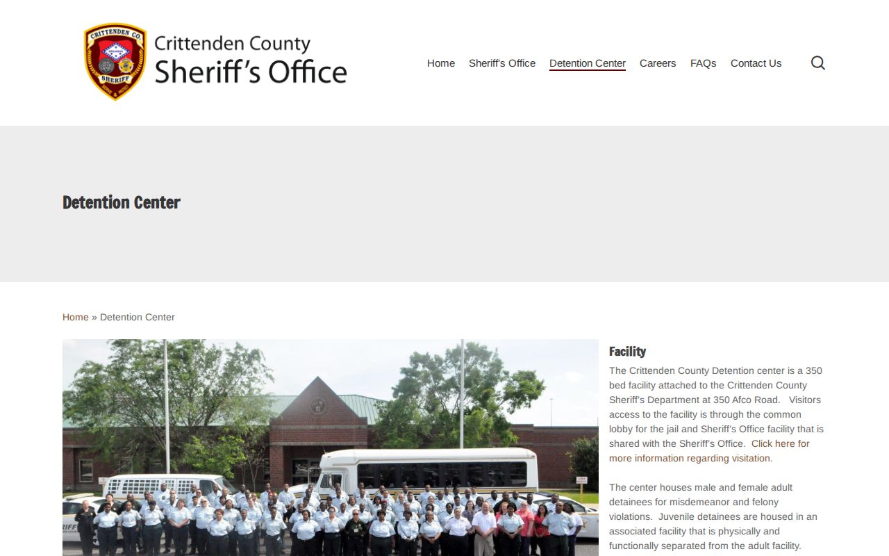 Crittenden County arrest records detention center overview