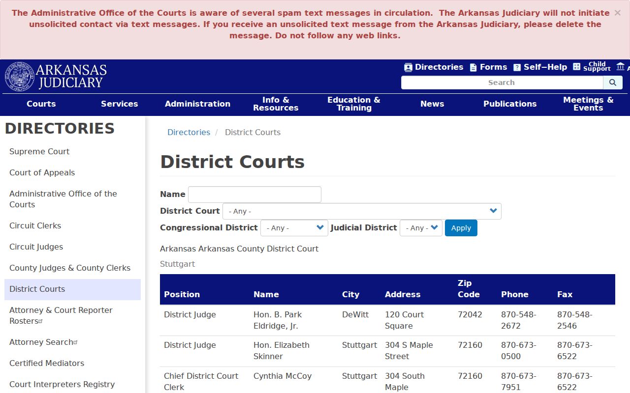 Crittenden County criminal court cases in Arkansas district court directory context