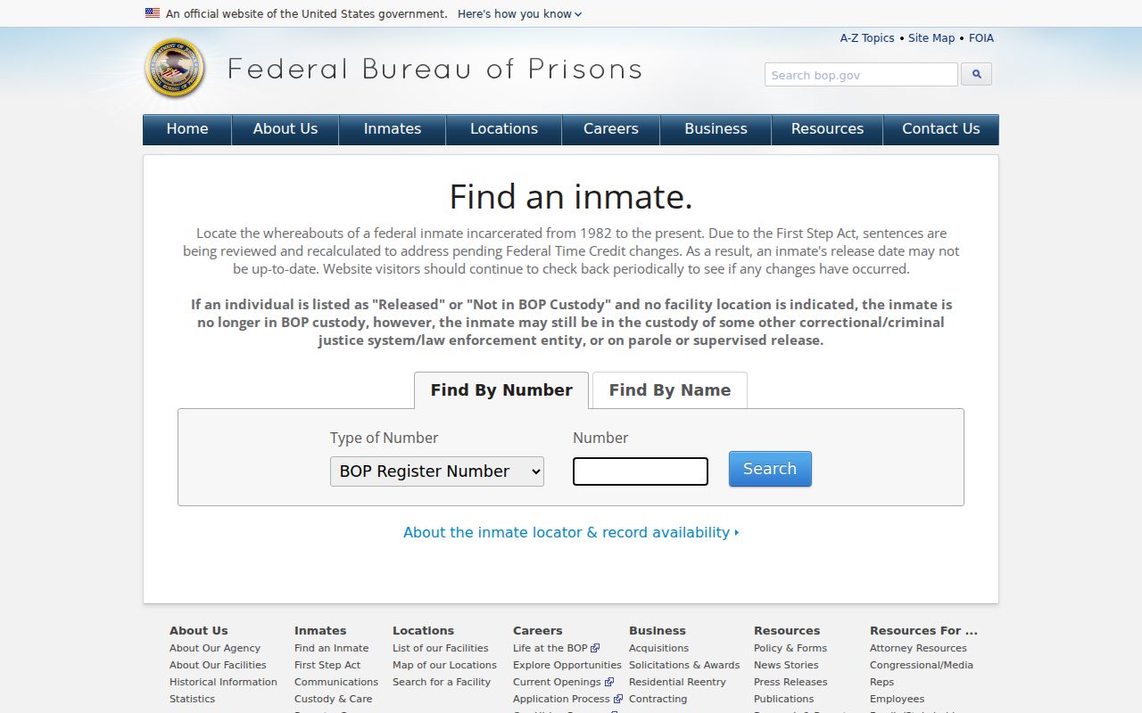 Crittenden County criminal records Federal Bureau of Prisons inmate locator