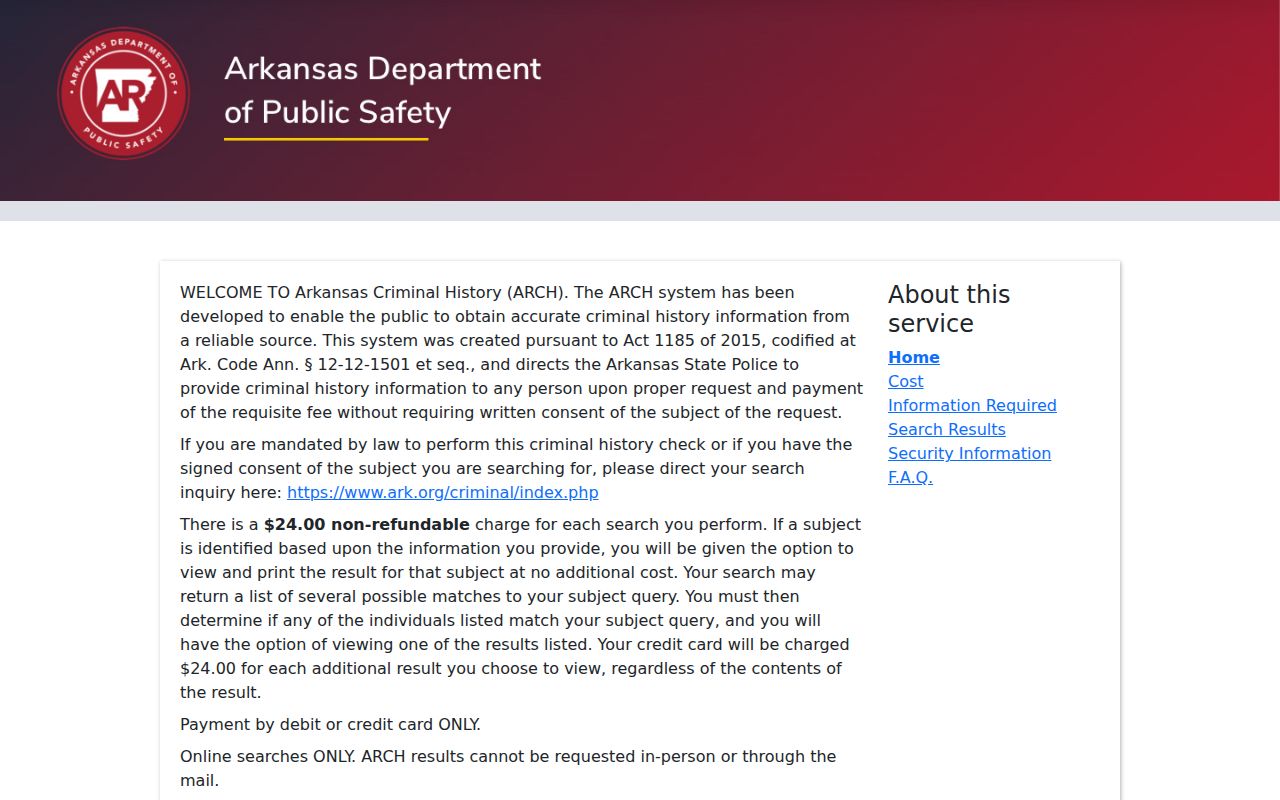 Crittenden County criminal history Arkansas Criminal History portal