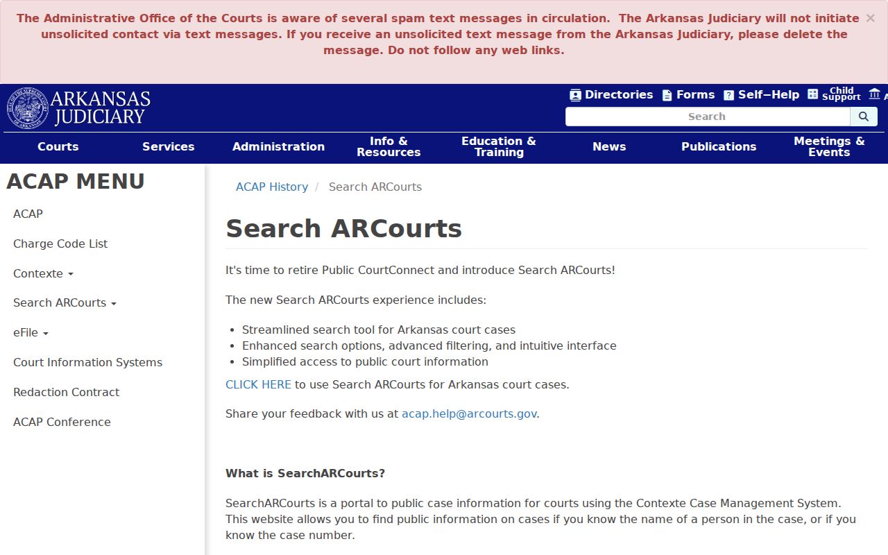 Crittenden County criminal records Search ARCourts portal