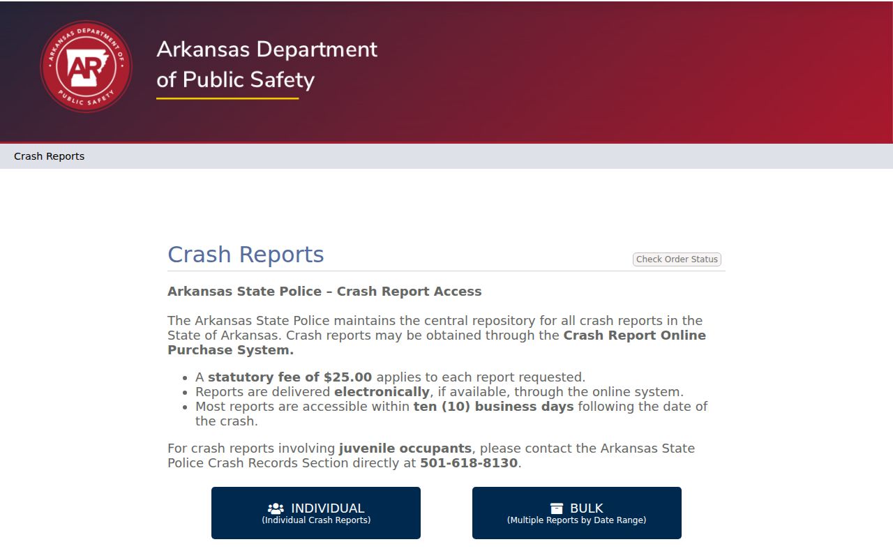 Crittenden County criminal records Arkansas crash report portal linked by Marion Police